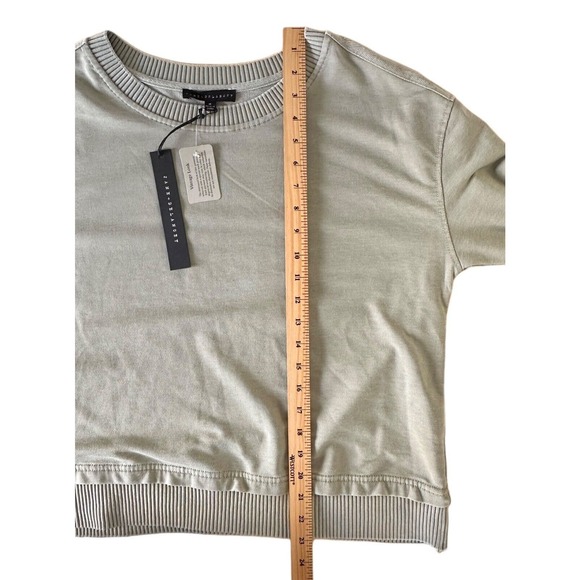 Jane and Delancey Women's Blouse Top Vintage Look Cropped Size M Light Olive - Picture 8 of 8